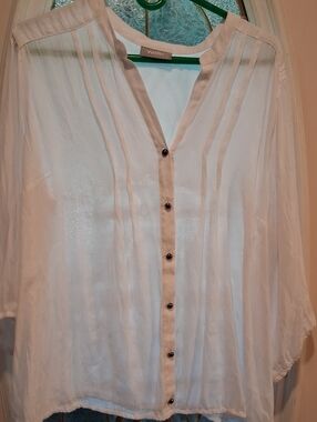 Wallis White Lightweight Pintuck Button-Down Shirt